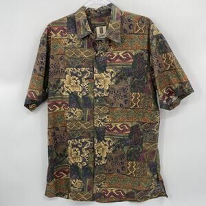 TORI RICHARD Shirt Cotton Short Sleeve Casual Button-Up Mens Sz M Made In Hawaii